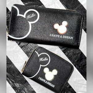 COPY - Disney Mickey Mouse Lg Wallet & Mini Wallet / Coin Bag Bundle NWT